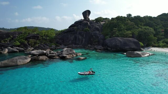Aerial view of Similan island in Phang Nga, Thailand