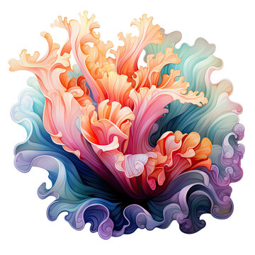 recommend clip art: Watercolor colorful Nudibranch Illustration, Generative Ai