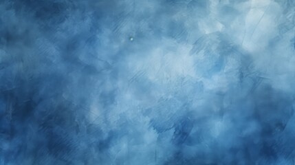 This image features a rich blue background with brush stroke effects, creating a textural and abstract piece