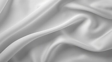 Naklejka premium This image portrays an elegant white silky fabric impression, symbolizing purity and sophistication