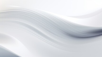 The image showcases a beautiful abstract design of flowing white waves, suggesting a sense of tranquility and elegance