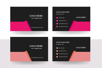 Business card design template, Double-sided creative business card vector design template. Business card, Creative and clean corporate business card template. Vector illustration, Visiting card. 