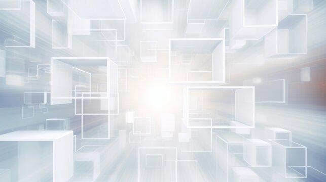 With a burst of light at the center, this image captures the essence of digital transformation and innovation