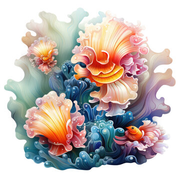 recommend clip art: Watercolor colorful Nudibranch Illustration, Generative Ai