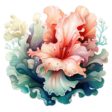 recommend clip art: Watercolor colorful Nudibranch Illustration, Generative Ai