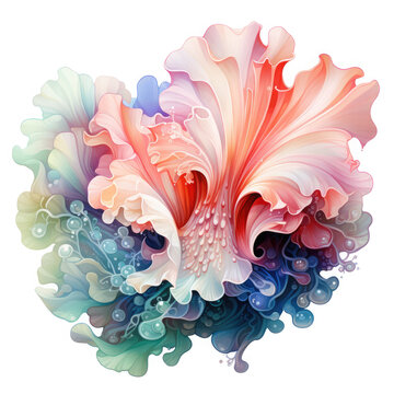 recommend clip art: Watercolor colorful Nudibranch Illustration, Generative Ai