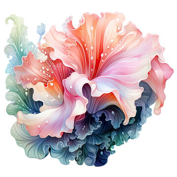 recommend clip art: Watercolor colorful Nudibranch Illustration, Generative Ai