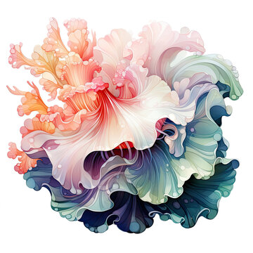 recommend clip art: Watercolor colorful Nudibranch Illustration, Generative Ai