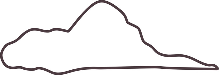 雲の形の可愛くてシンプルなフレーム