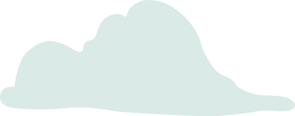 Fototapeta na wymiar 雲の形の可愛くてシンプルなフレーム