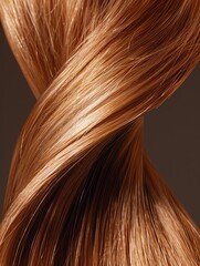 Fototapeta premium Illustrate a detailed side view of hair receiving a protein infusion