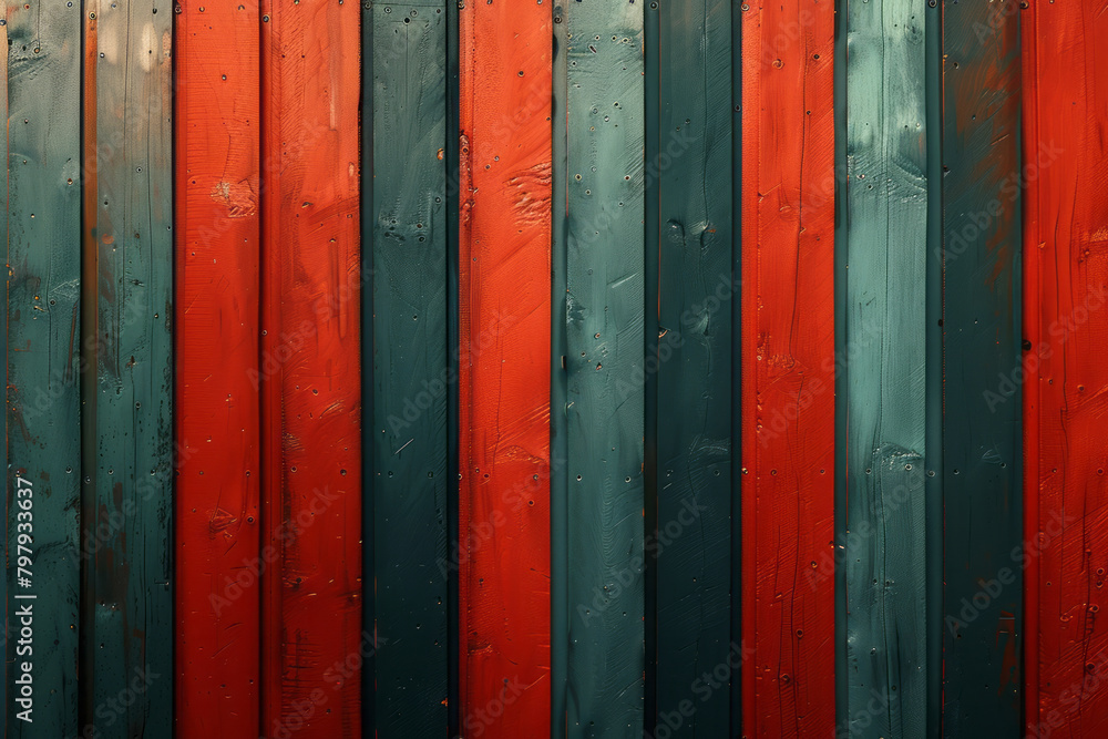 Poster A series of parallel stripes that appear to converge and diverge due to color placement,
