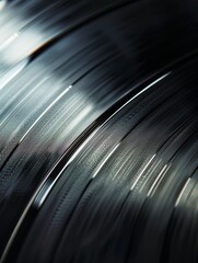 Abstract image made out of stacked vinyl records