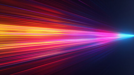 A colorful, long, and wavy line of light