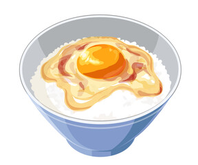 卵かけご飯のイラスト