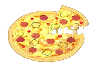 ピザのイラスト