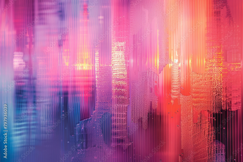 Leinwandbilder an abstract piece with gradients within stripes that fade and intensify, altering spatial perception