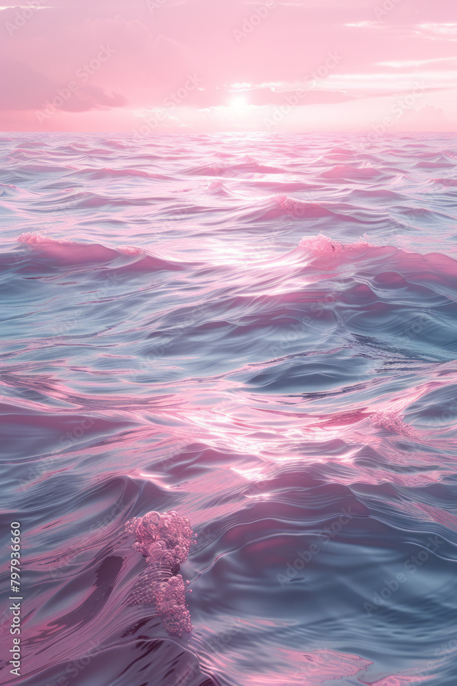 Fototapete a subtle background pattern where soft pink and gray stripes form gentle waves, adding a serene rhyt