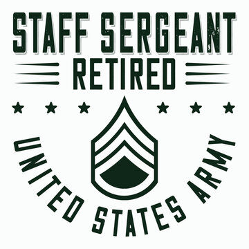 3 Inch US Army Rank SSG Staff Sergeant Chevron Shaped Sticker Decal