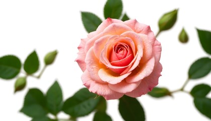 Naklejka premium pink rose isolated on white