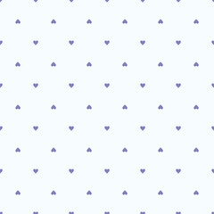 Seamless pattern of cute blue hearts. Background, valentines day, kids, wrapping paper. Vector illustration