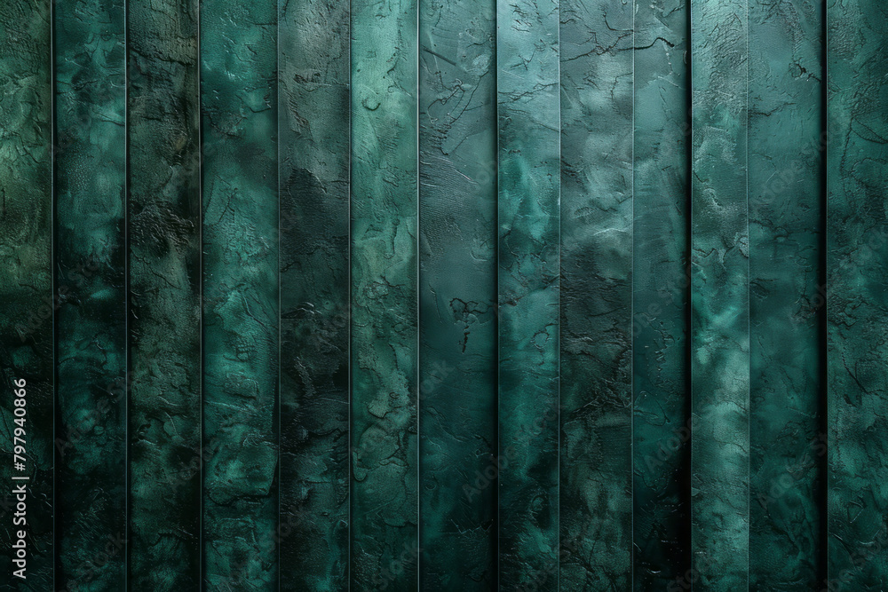 Poster a pattern with thin, spaced-out vertical stripes in dark green on a forest green canvas, merging nat