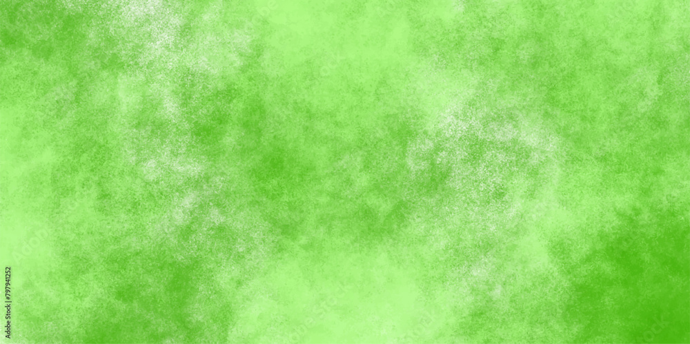 Leinwandbilder abstract dynamic particles with soft green clouds on dark background. defocused lights and dust part