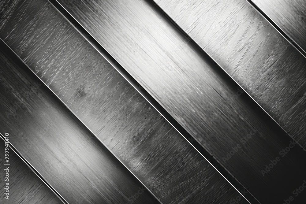 Poster a background with diagonal stripes showcasing a brushed metal finish, alternating between matte and 