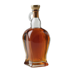 Bottle of cognac isolate on transparent png.