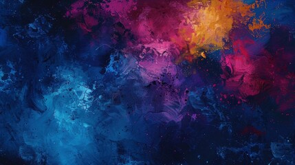 Abstract Blue and Red Painting Texture Background, blue abstract painting in the style of a dark skyblue and light navy with splashes of yellow, light violet