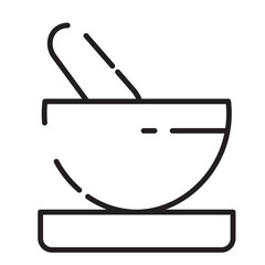 Cosmetics Mortar Spa Line Icon