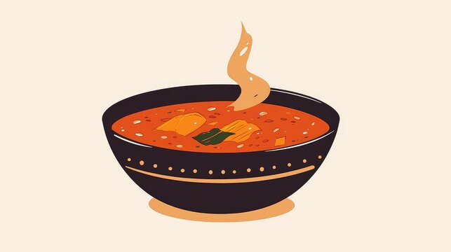 Icon depicting a hot meal served on a plate