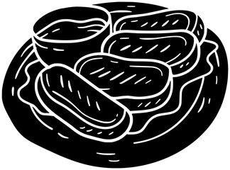 meat illustration beef silhouette dish logo bowl icon meal outline plate food dinner delicious cuisine healthy steak red traditional shape lunch gourmet cooking for vector graphic background