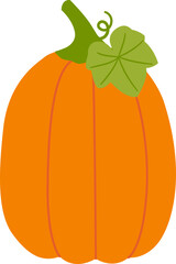 Pumpkin with leaves vector image.
fall pumpkin.
Farm fresh pumpkin.