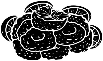 calamari illustration cuisine silhouette food logo seafood icon delicious outline lunch italian squid dinner meal fish sauce dish plate shape gourmet tasty appetizer for vector graphic background