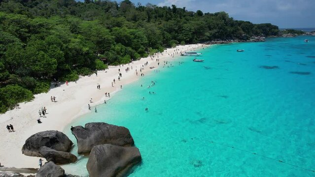 Aerial view of Similan island in Phang Nga, Thailand