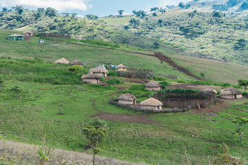 Massai village in the Ngorogoro Conservation Area, Tanzania