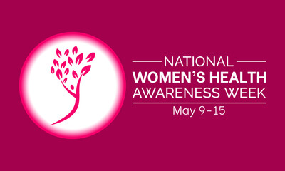 National Women's Health Week health awareness vector illustration. Disease prevention vector template for banner, card, background.