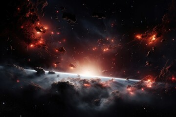 Space Matte Painting space astronomy universe. - obrazy, fototapety, plakaty