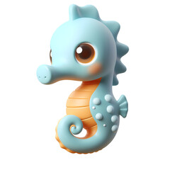 3d cartoon seahorse