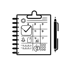 Naklejka premium Planner Icon
