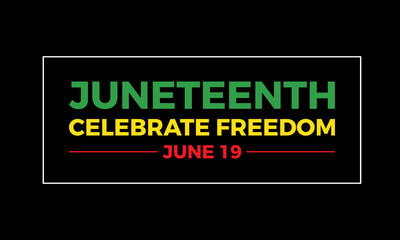 Juneteenth celebration vector illustration. African festival vector template for banner, card, background.