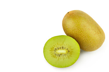 Kiwi fruit isolated on white. Free space for text. - 797964479