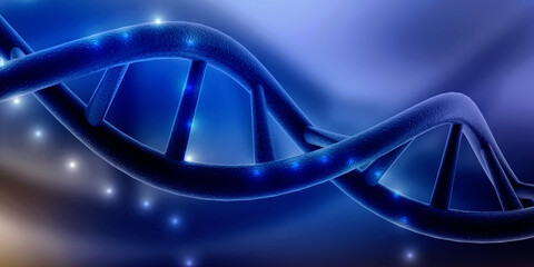 3d illustration of dna structure, abstract background
