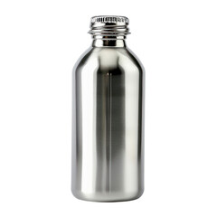 A liter metal bottle  isolate on transparent png.