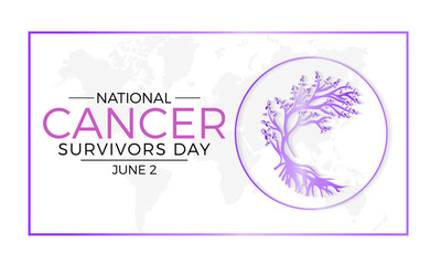 National Cancer Survivors Day health awareness vector illustration. Disease prevention vector template for banner, card, background.