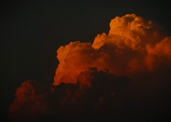 fire in the sky during sunset