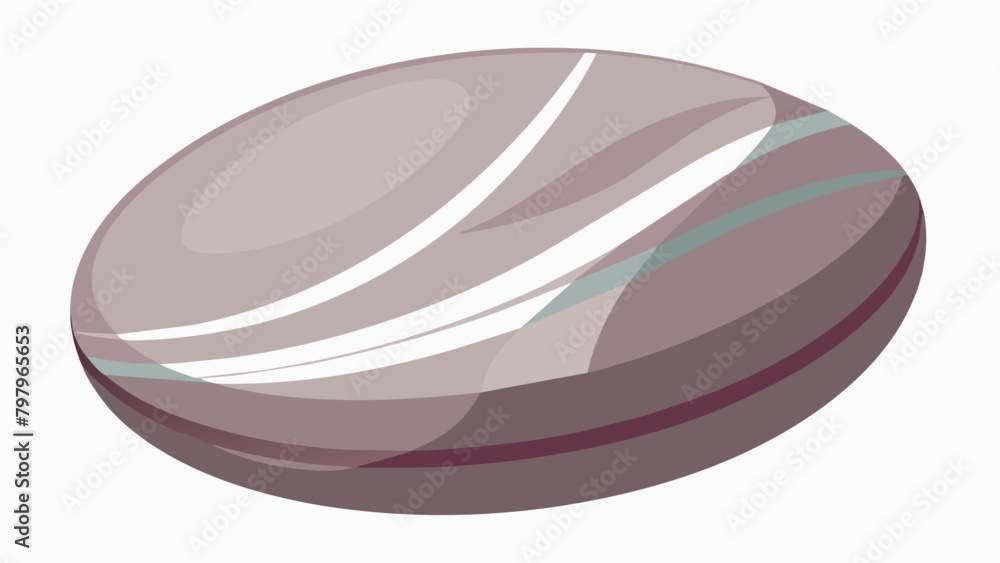 Poster a smooth round worry stone with a thumb groove recommended for rubbing and grounding in times of str