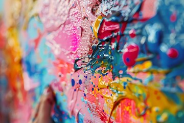 Forgo traditional portraiture; instead, utilize abstract close-up photography to capture a canvas adorned with colorful paint splatters. Highlight the texture, layering, and vibrant 