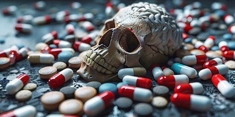 Death of you, medicine and drugs, ai generated